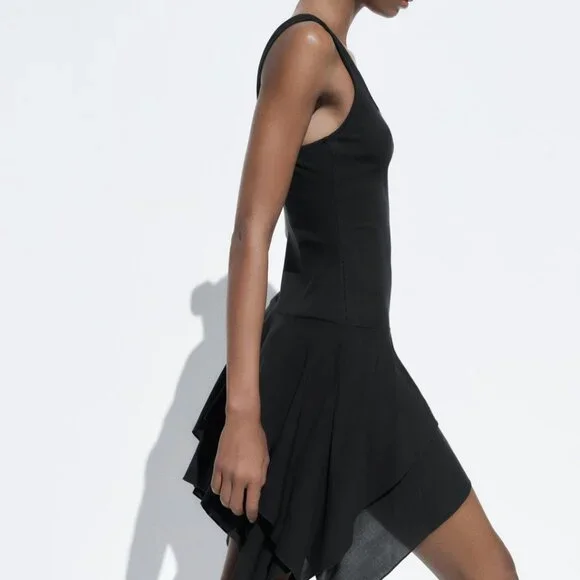 ZARA Contrast / Combo Dress – Size M (Ref 0085/314/800) – NWT 🖤 - Picture 3 of 12